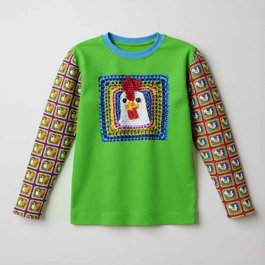 Knittin' Chicken Top – Children’s Long Sleeve T-Shirt