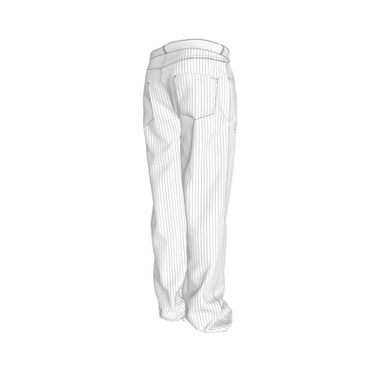 Blue Pinstripped on White Premium Men’s Pants