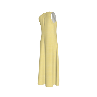 V-Neck A-Line Dress in Lightweight Cotton Poplin