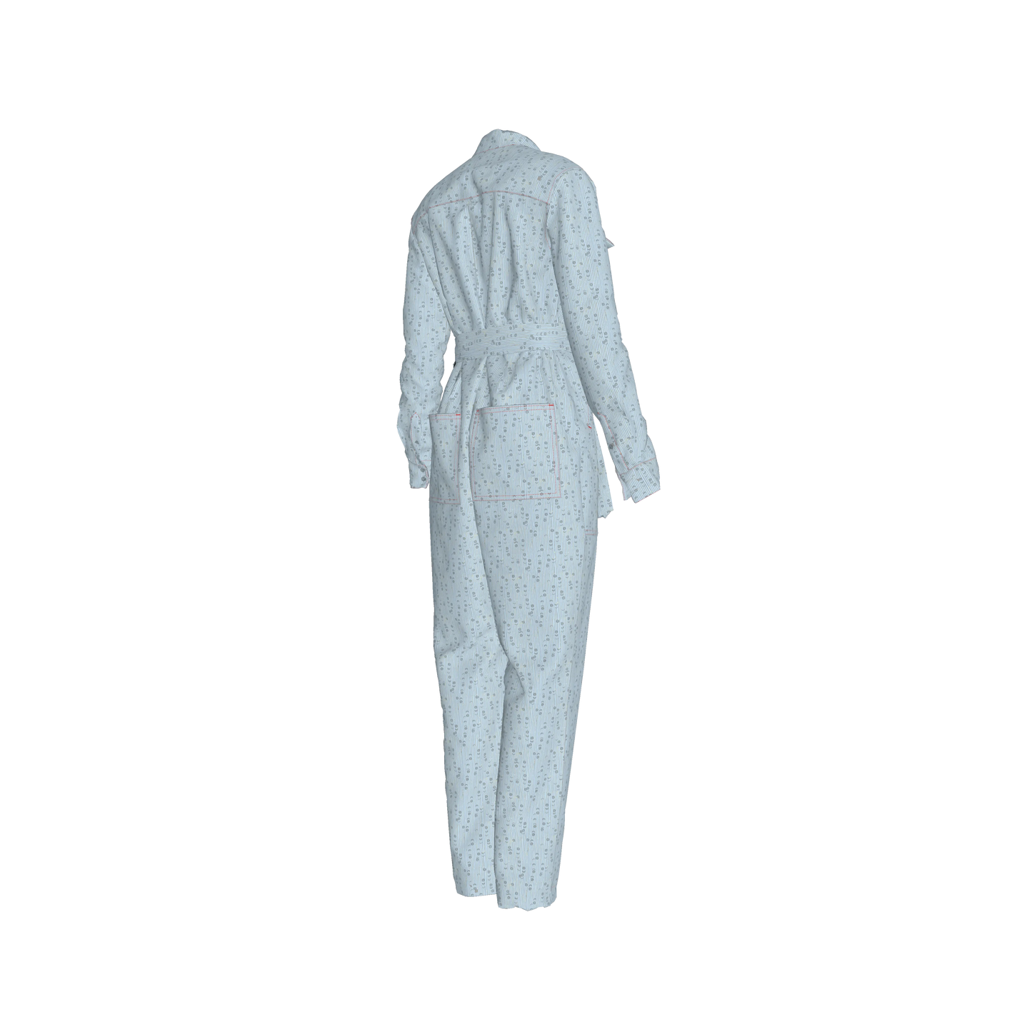 Lightweight Button Front Jumpsuit in Brushed Organic Cotton Twill