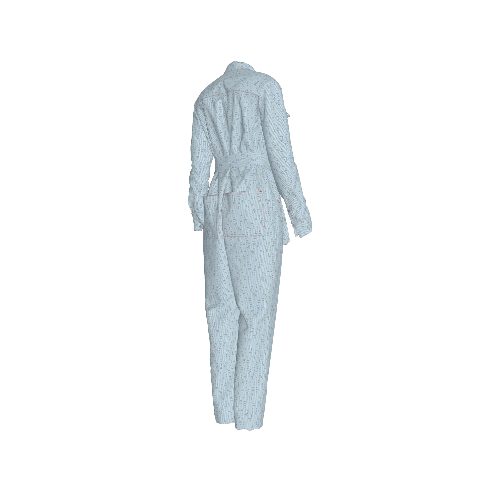 Lightweight Button Front Jumpsuit in Brushed Organic Cotton Twill