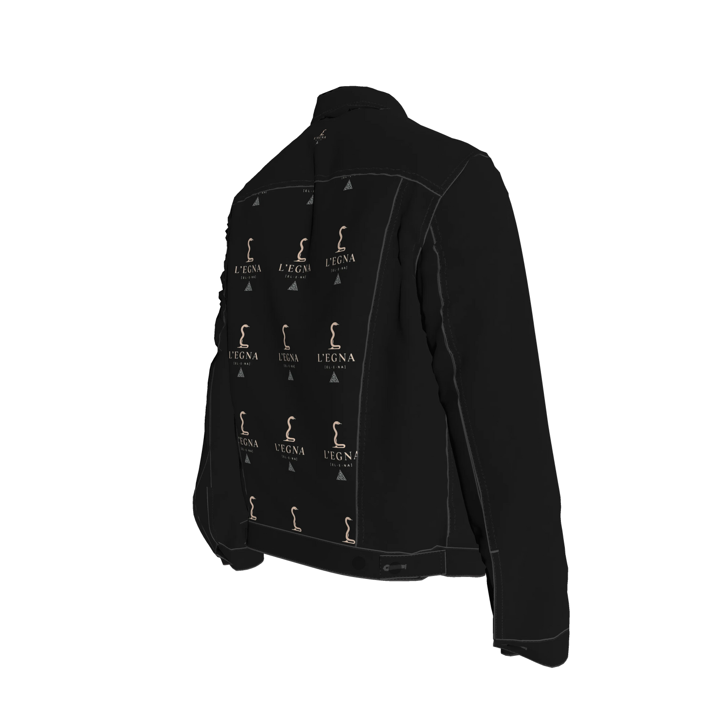 L'EGNA RISING 'BLACKOUT' Jean Jacket (ALL OVER PRINT)