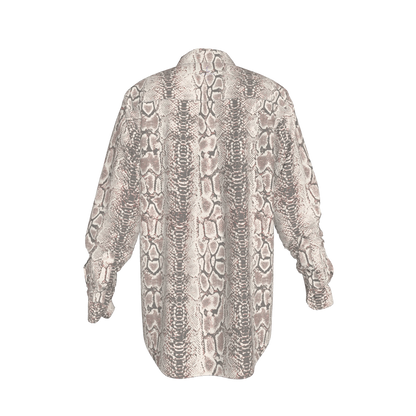 L'EGNA RISING SERPENT GRACE Oversized Button-Up