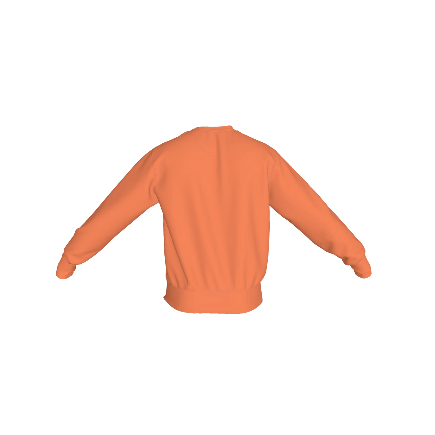 Crew Neck Sweatshirt with Inset V - Heavyweight Cotton French Terry