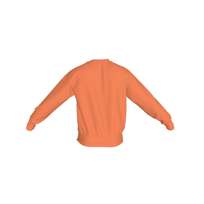 Crew Neck Sweatshirt with Inset V - Heavyweight Cotton French Terry