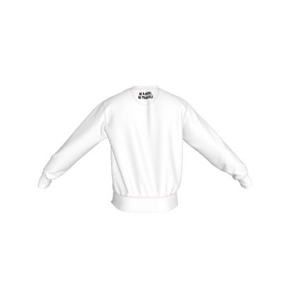 Crew Neck Sweatshirt with Inset V – "REBEL" Print