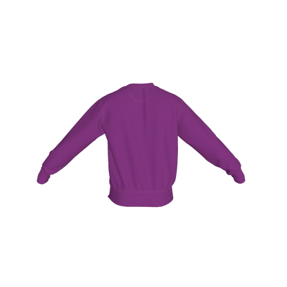 Crew Neck Sweatshirt with Inset V