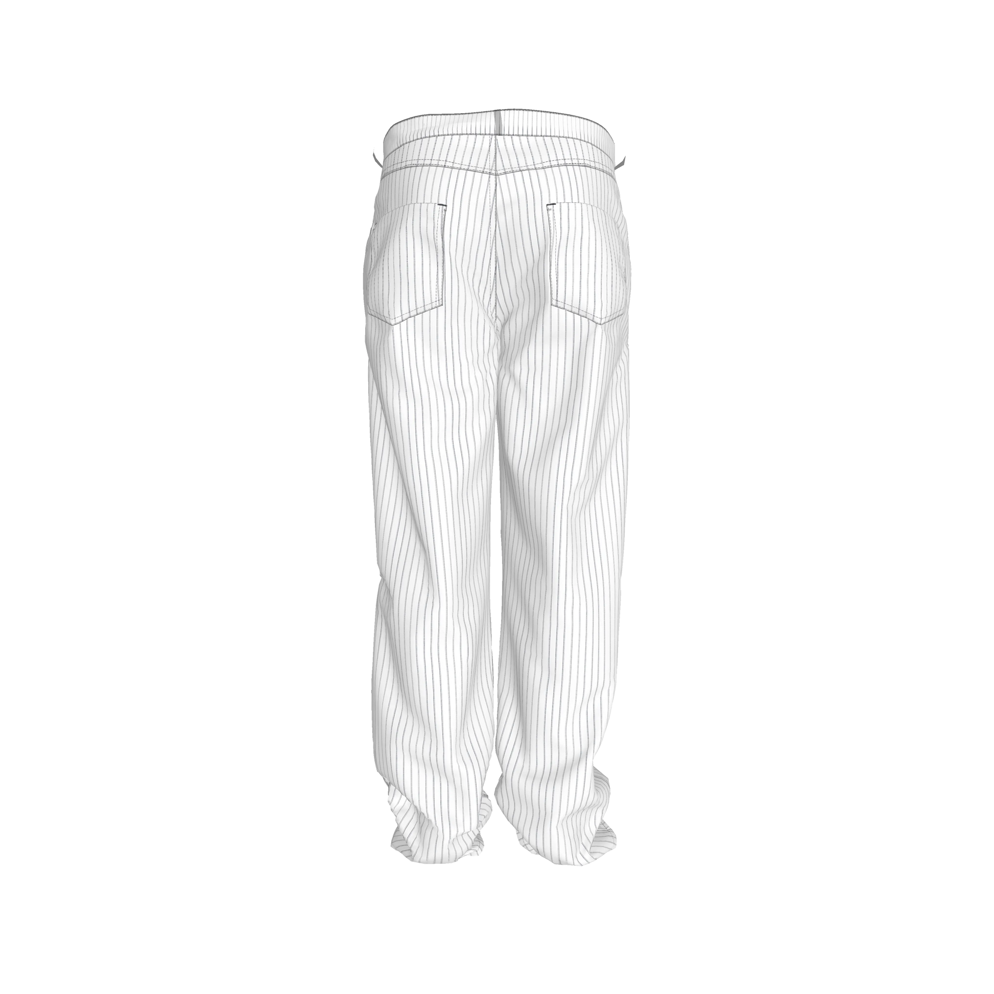 Blue Pinstripped on White Premium Men’s Pants