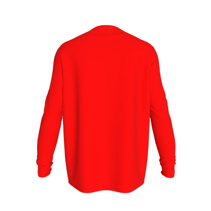 Long Sleeve Red T-shirt in Light Weight Cotton