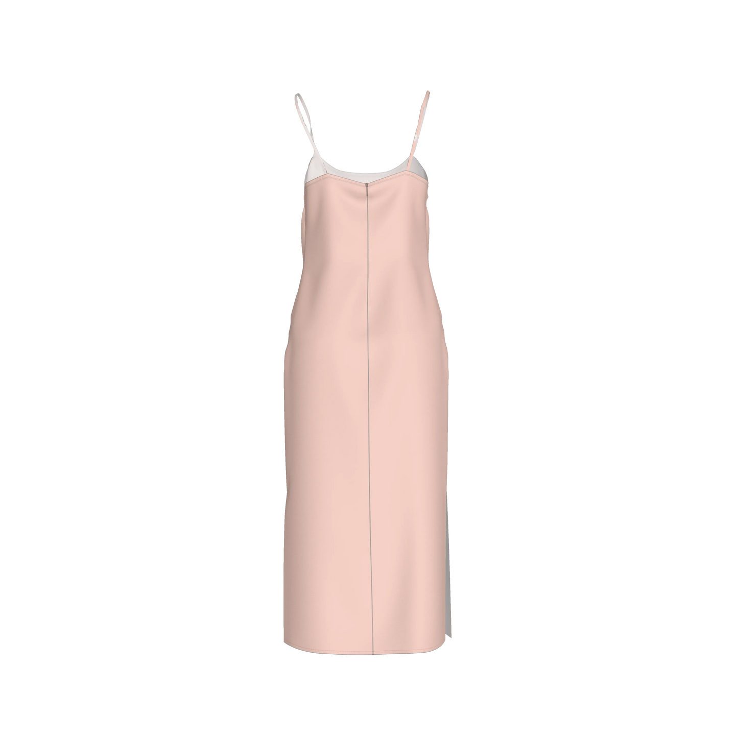 Darted Slip Dress in Lightweight Stretch Silk Satin