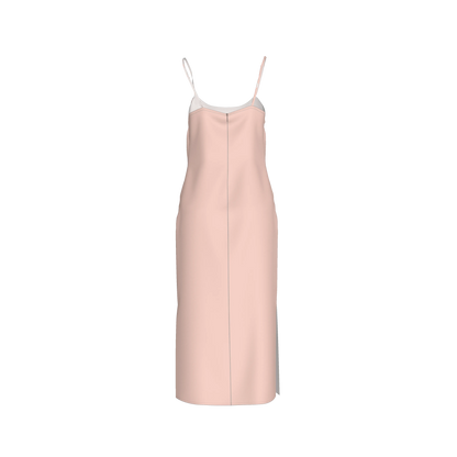 Darted Slip Dress in Lightweight Stretch Silk Satin