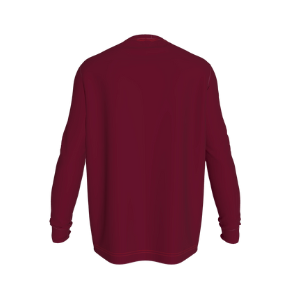 Burgundy Graphic Long Sleeve T-Shirt | Unisex Cotton Streetwear