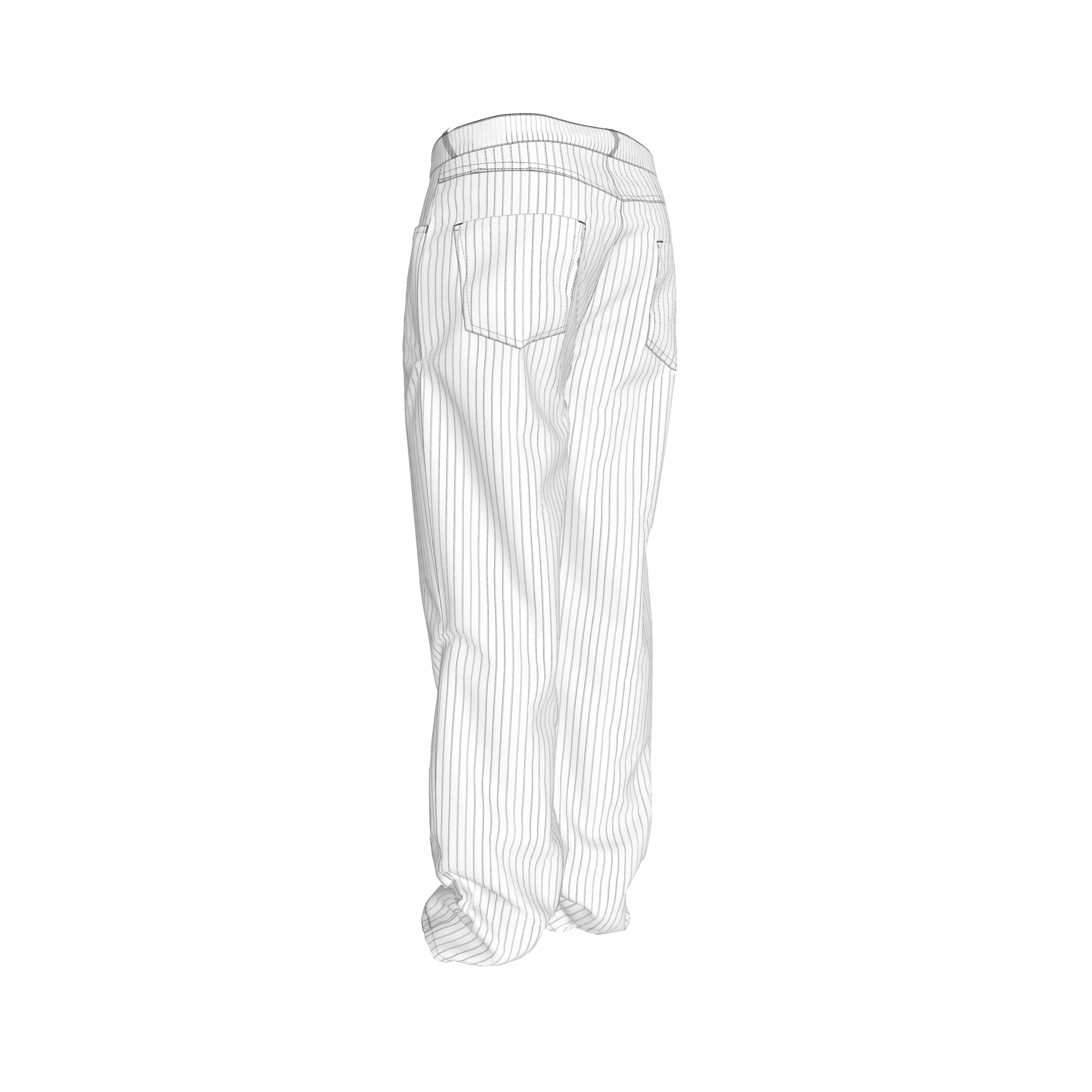 Blue Pinstripped on White Premium Men’s Pants
