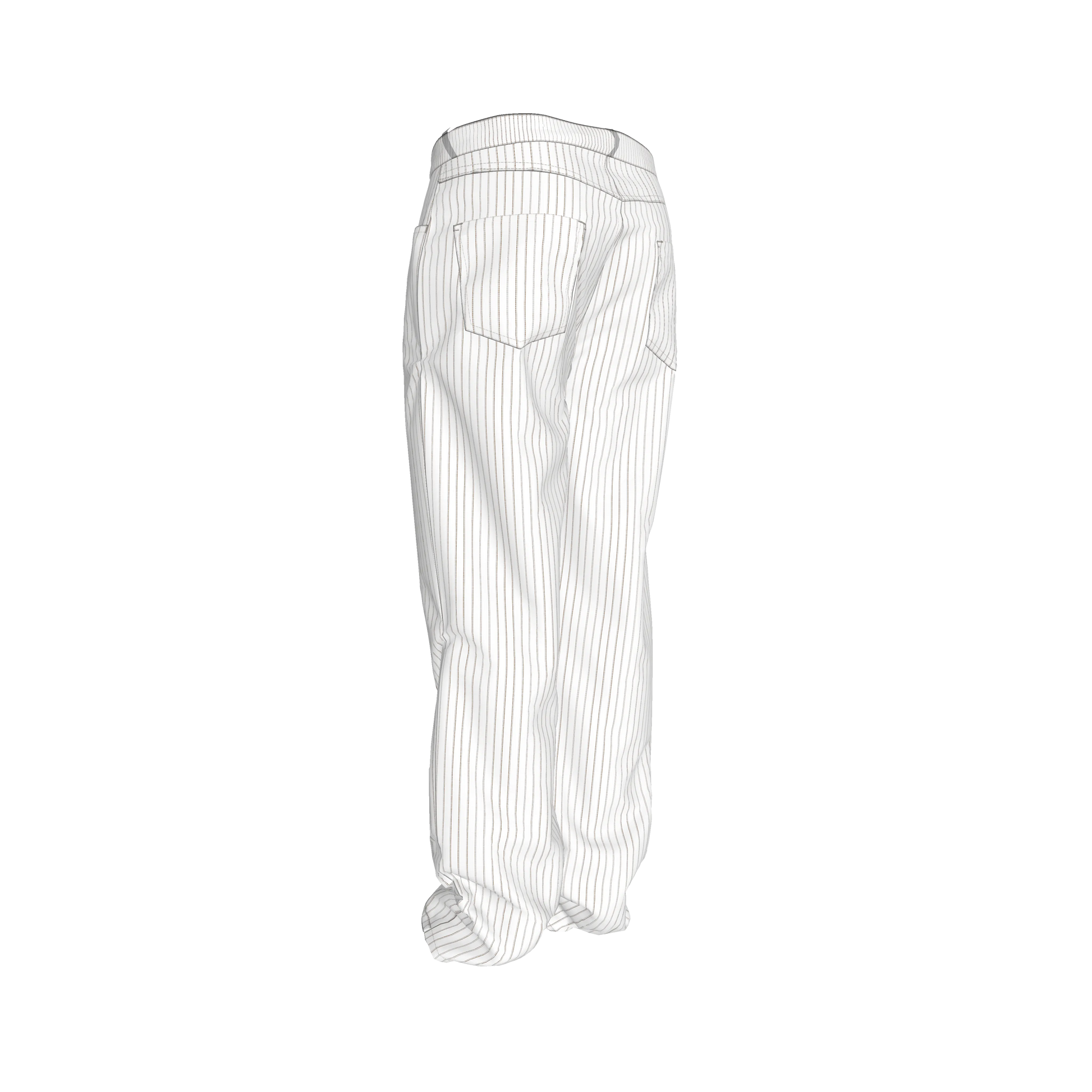 Brown Striped on White Premium Pants