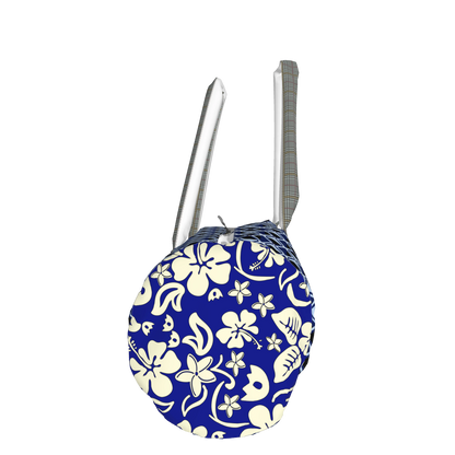 19" Duffel Bag in Digital Indigo Grid/Floral Print