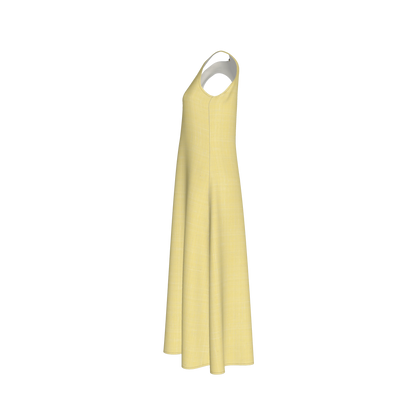 V-Neck A-Line Dress in Lightweight Cotton Poplin