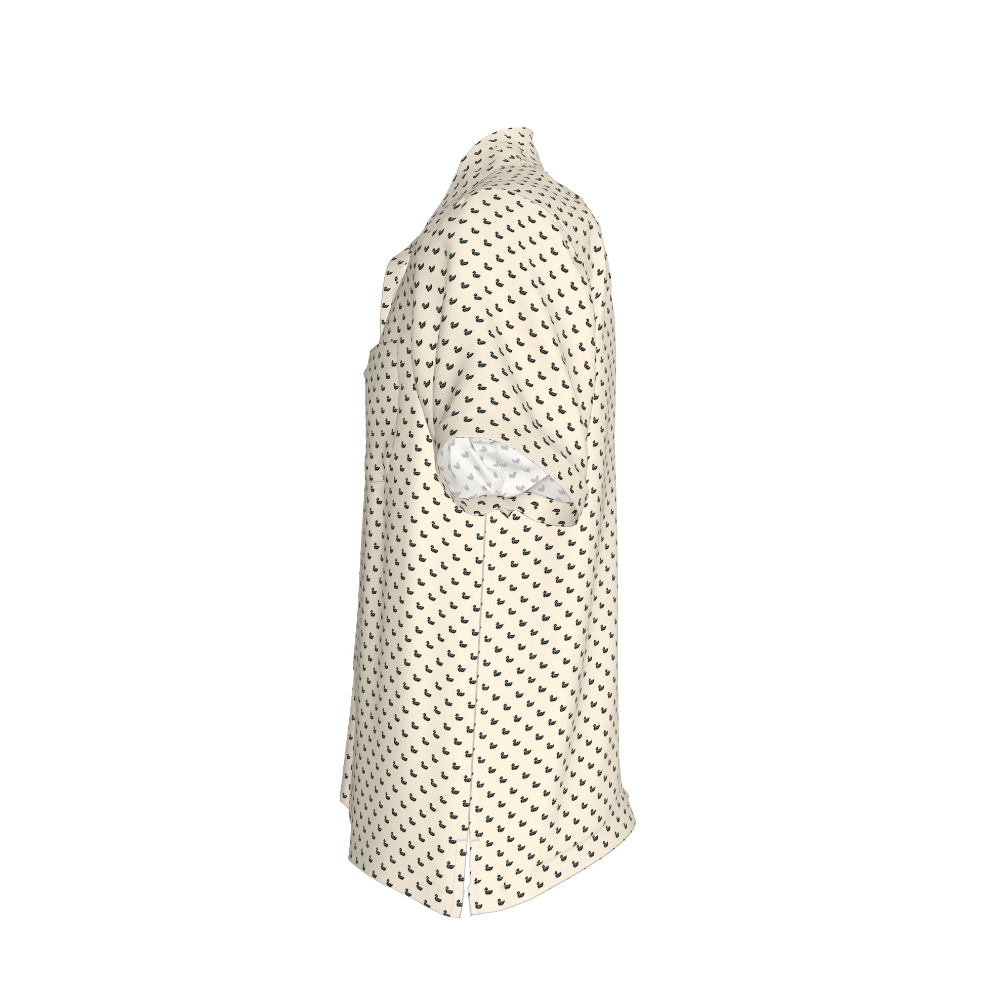 Revere Collar Short Sleeve Shirt – Lightweight Cotton Poplin