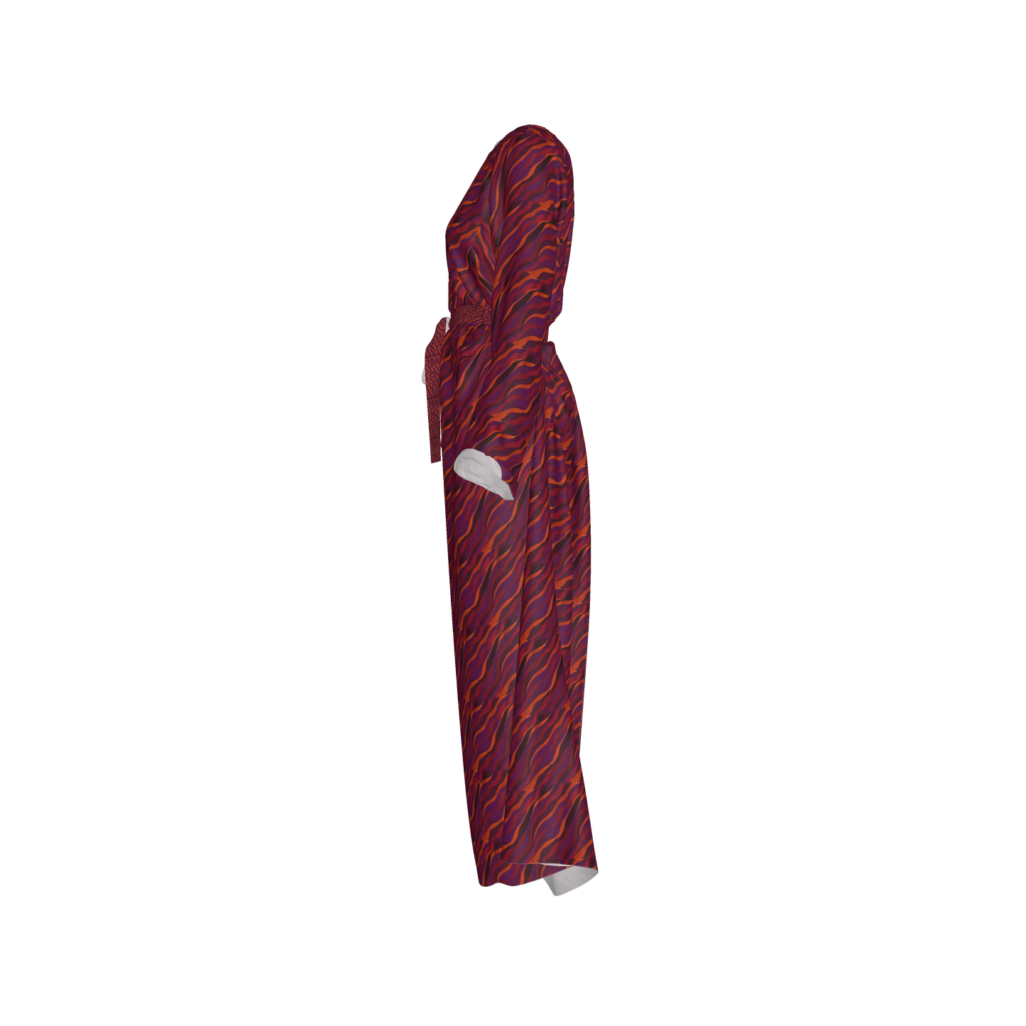 Kimono Sleeve Abaya in Lightweight Viscose Ecovero Rayon Crepe