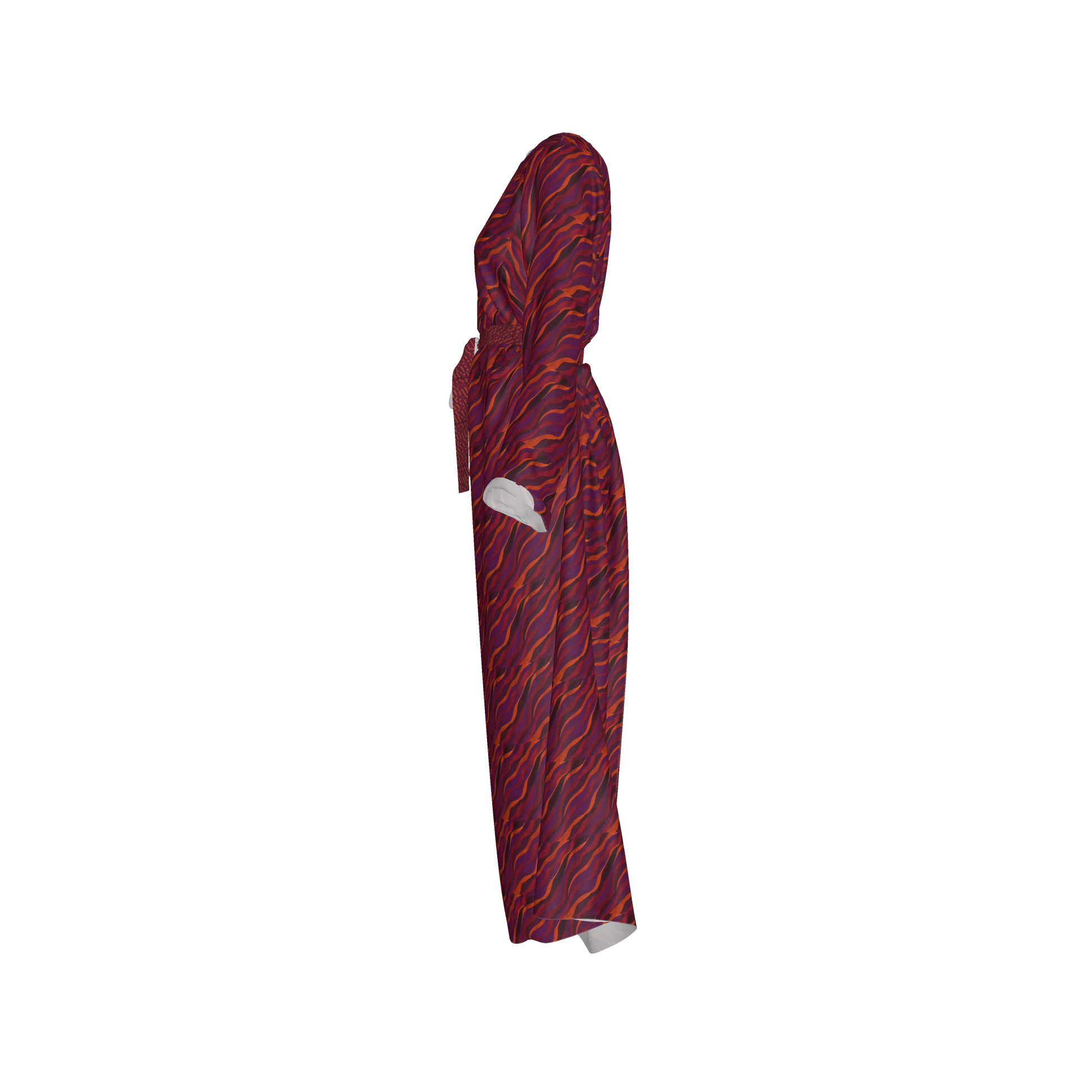Kimono Sleeve Abaya in Lightweight Viscose Ecovero Rayon Crepe