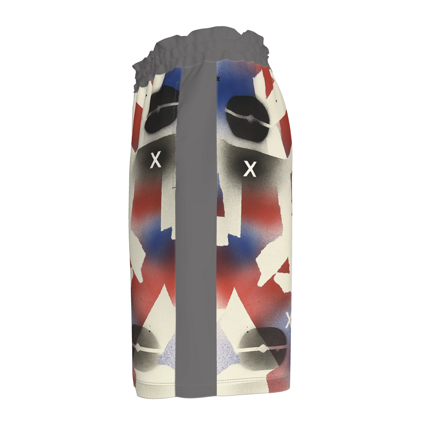 Jersey Basketball Shorts in Visionary Digital Print Cotton Fleece