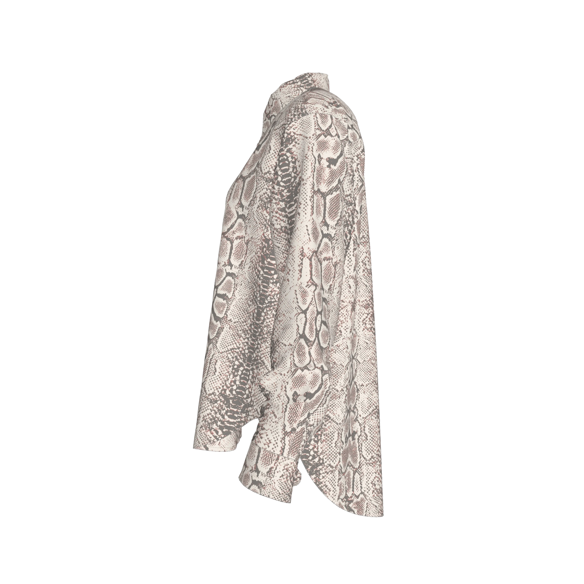 L'EGNA RISING SERPENT GRACE Oversized Button-Up