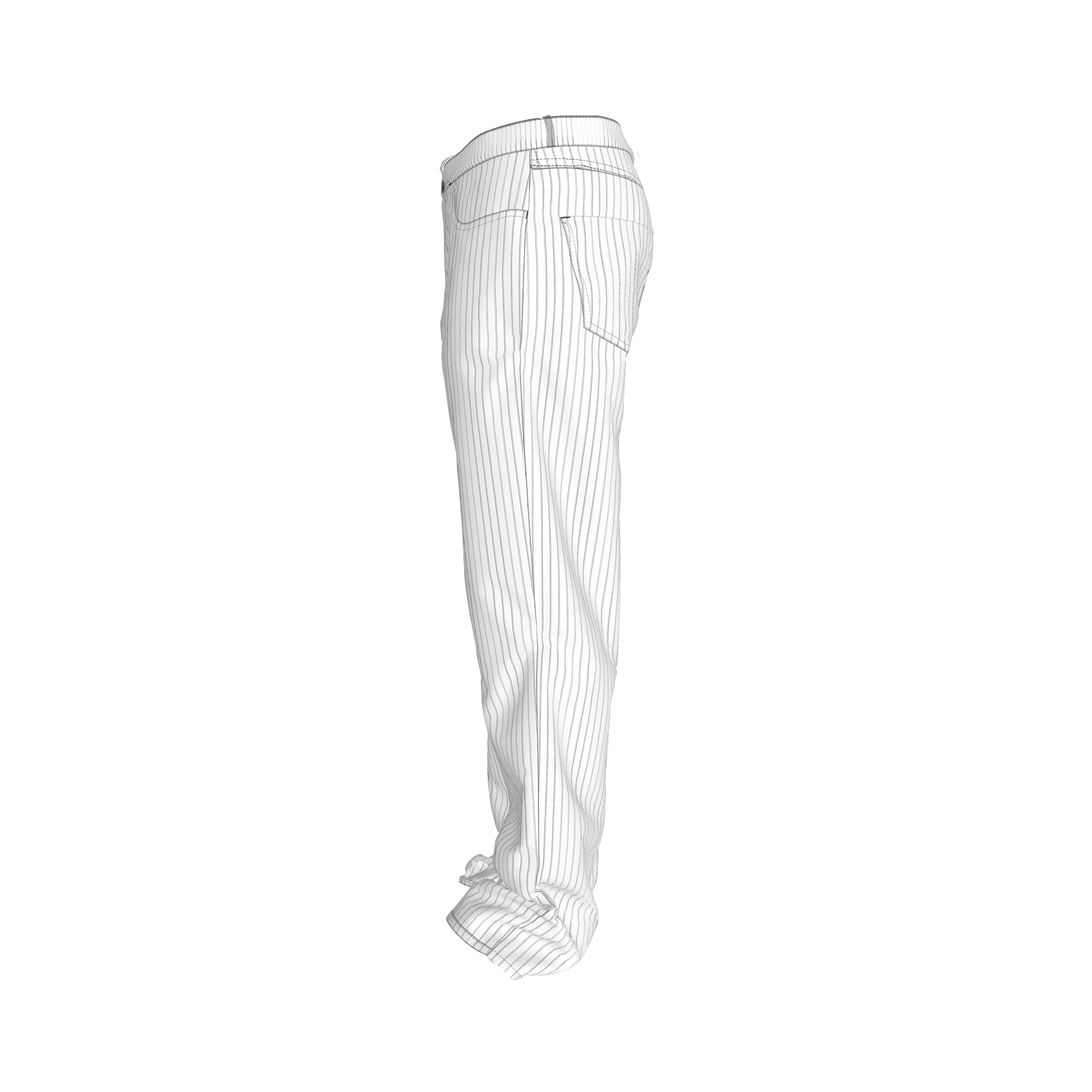 Blue Pinstripped on White Premium Men’s Pants