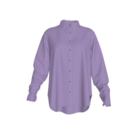 L'EGNA RISING VIOLET SMOKE Oversized Button-Up