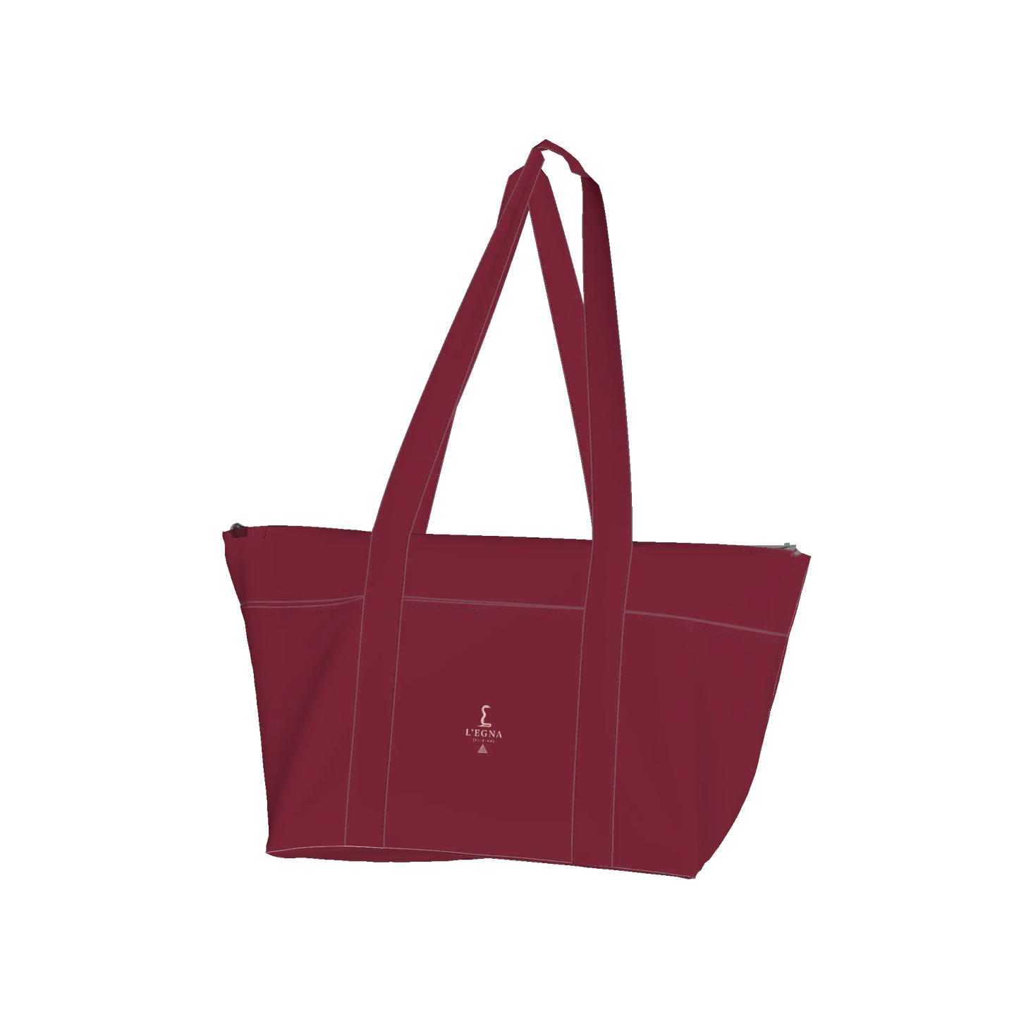 L'EGNA Rising MERLOT RESERVE Tote — Seven Pocket Tote Bag