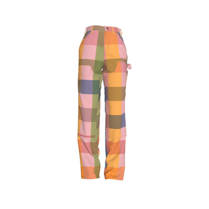 Mua Women's Signature Gingham Carpenter Pant