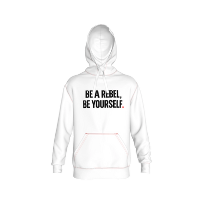 White Hoodie – Be a Rebel, Be Yourself.