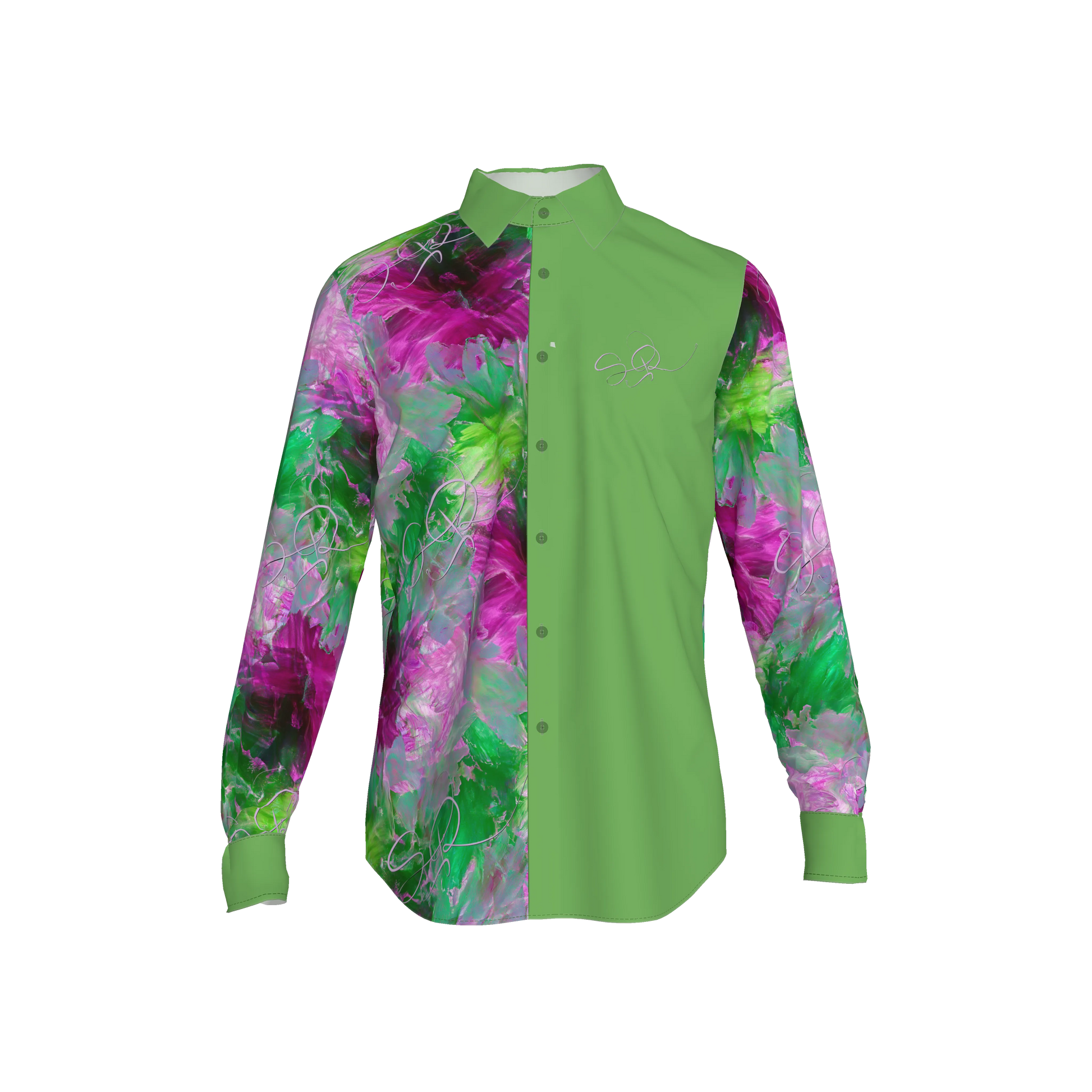 Mauricio-Print 3 Button-Up Shirt (French Placket/Unisex)