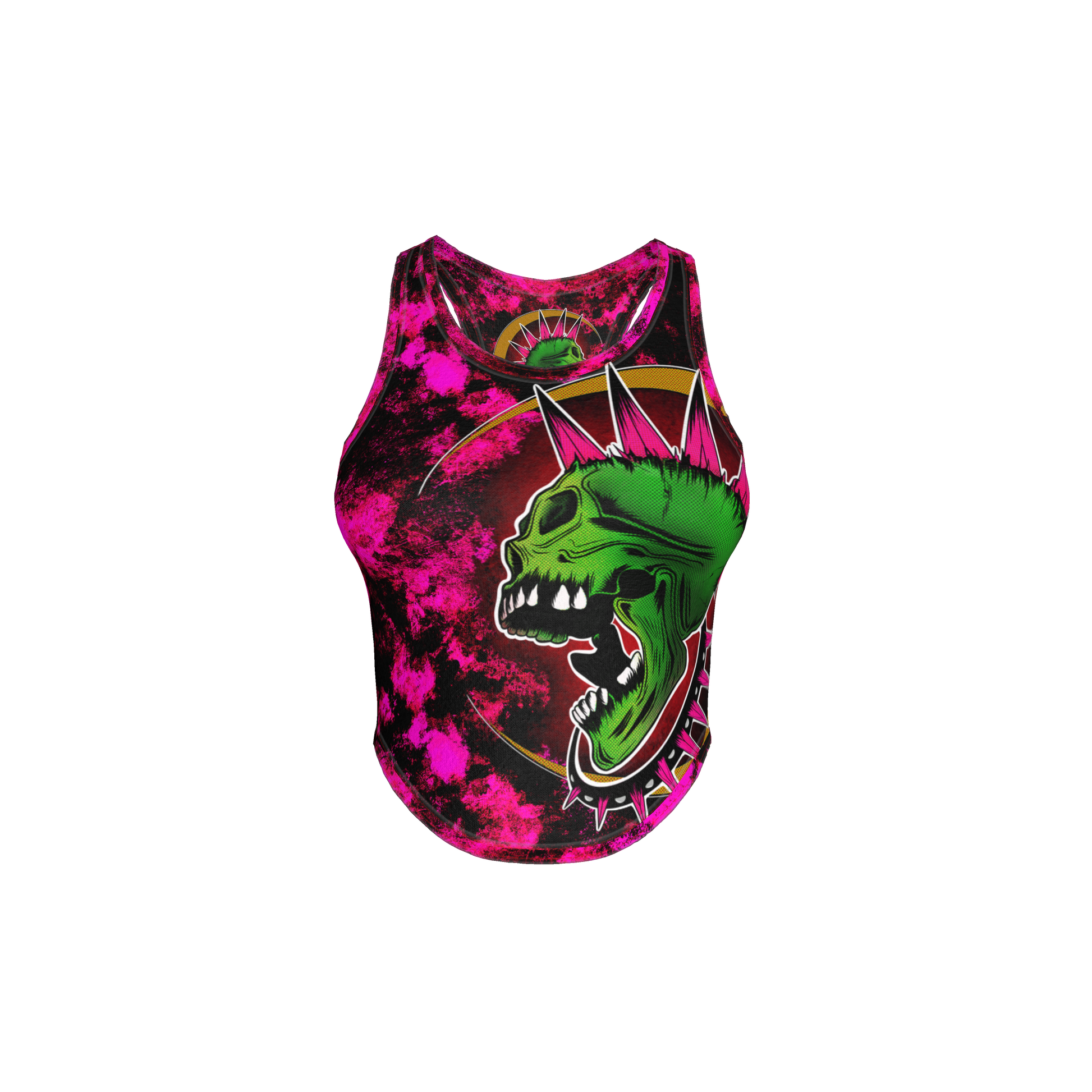 Pink Punk Skull Tank