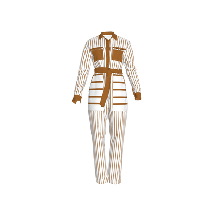 Button Front Jumpsuit