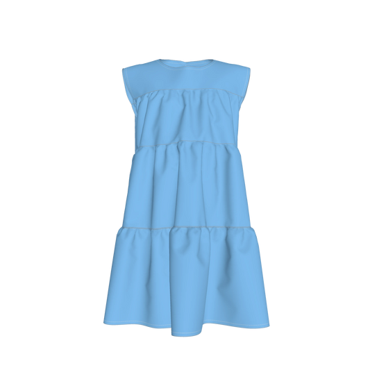 Ruffle Dress without Lining in Pima Cotton Poplin