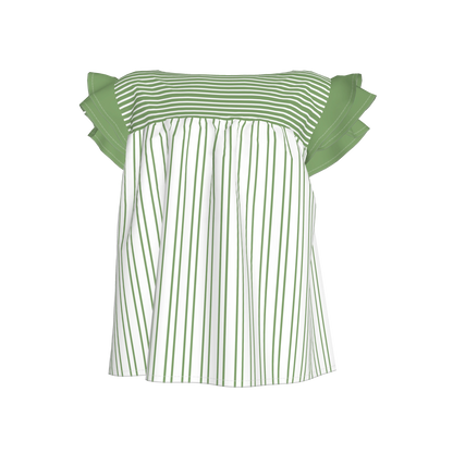 Ruffled Sleeve Top