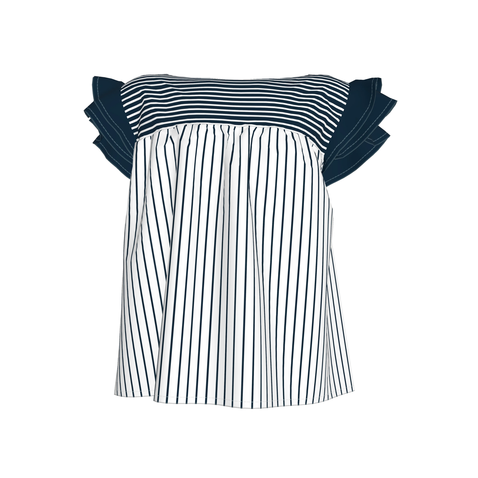 Ruffled Sleeve Top