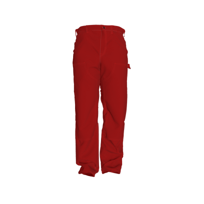abrazos red carpenter pants 