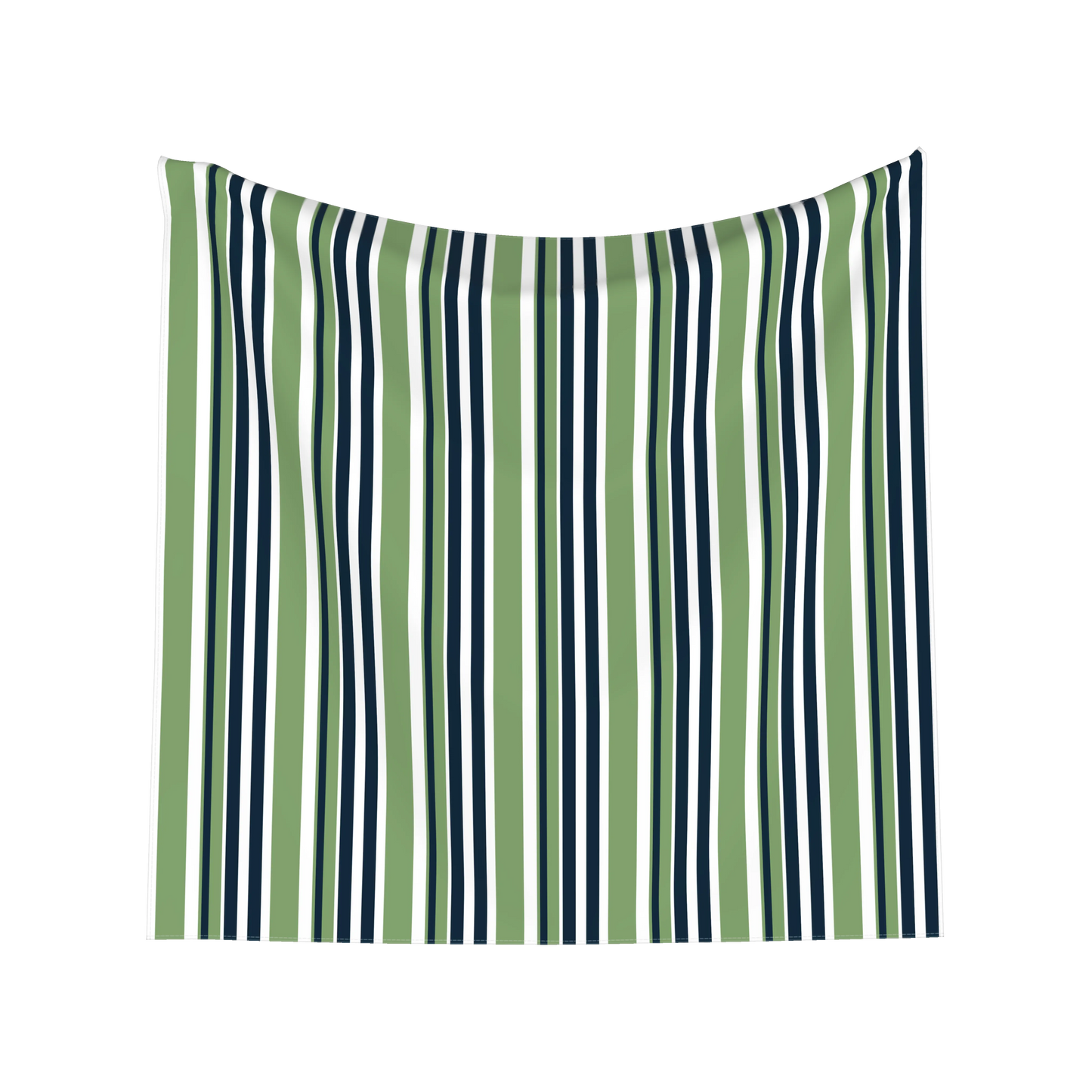 Scarf–Green & Navy Stripe