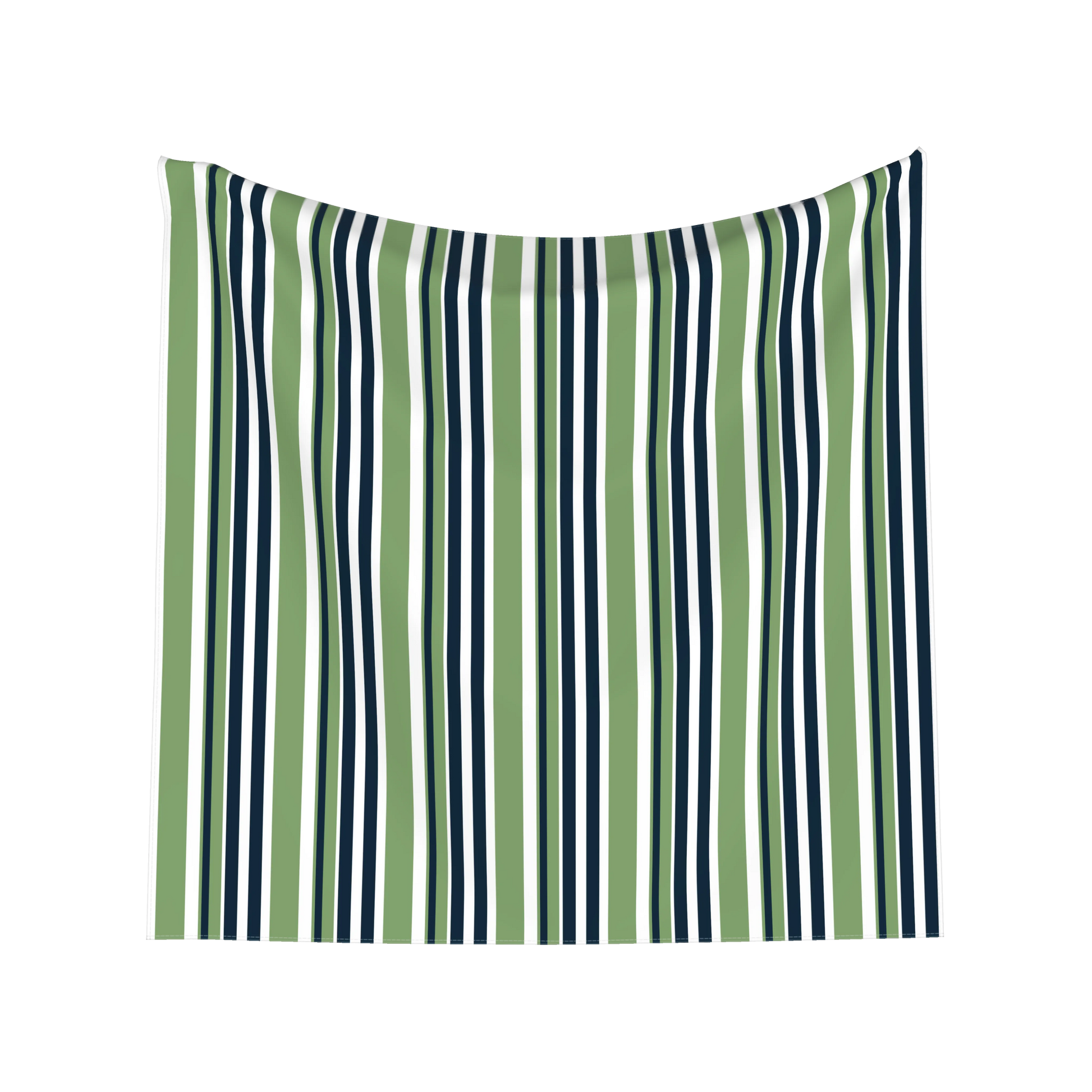 Scarf–Green & Navy Stripe
