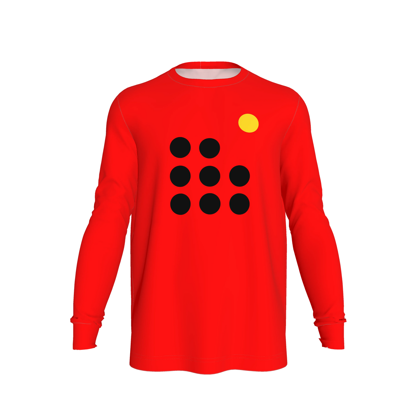 Long Sleeve Red T-shirt in Light Weight Cotton