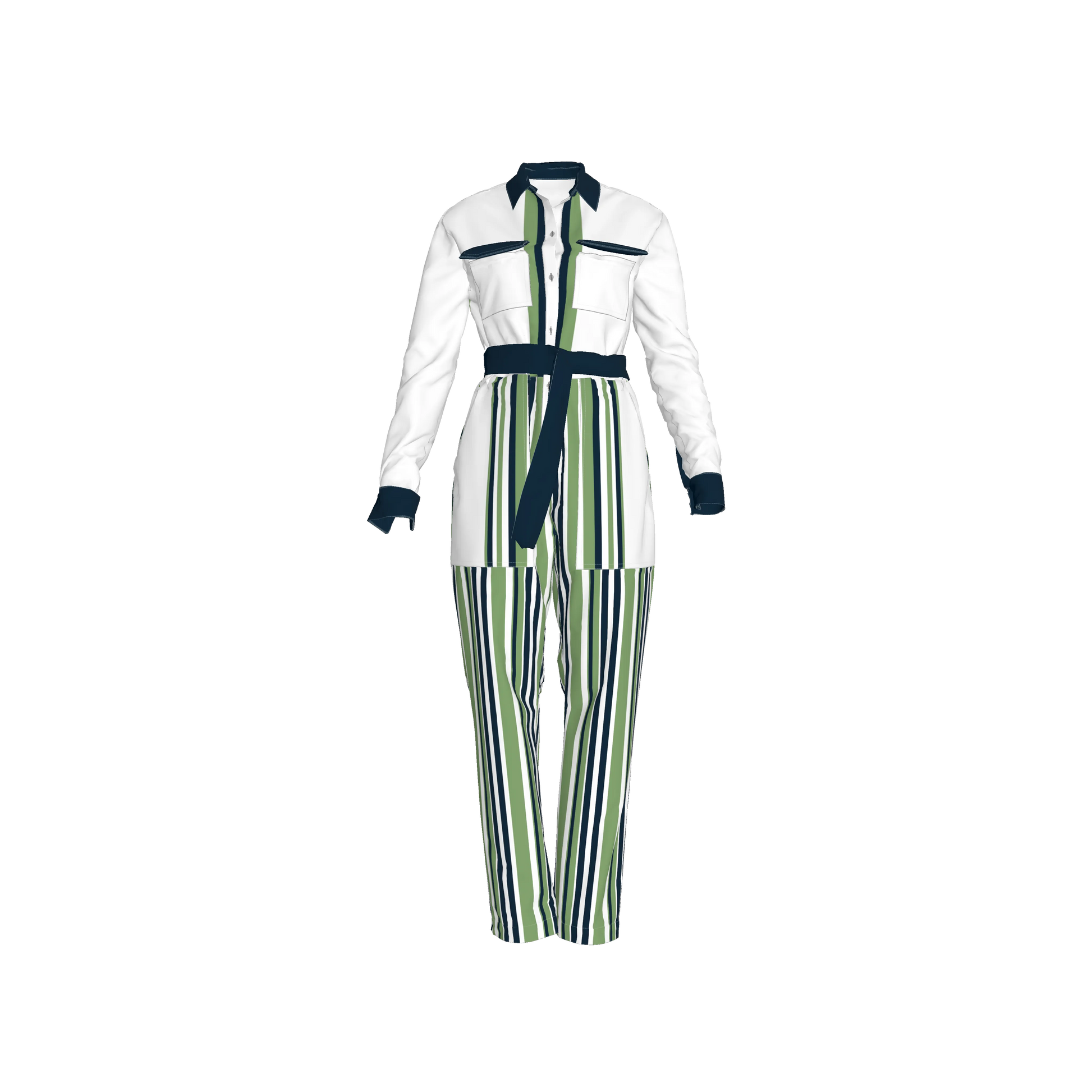 Button Front Jumpsuit