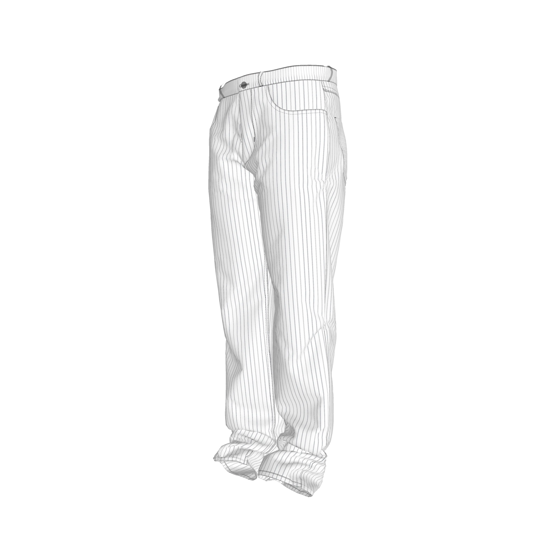 Blue Pinstripped on White Premium Men’s Pants