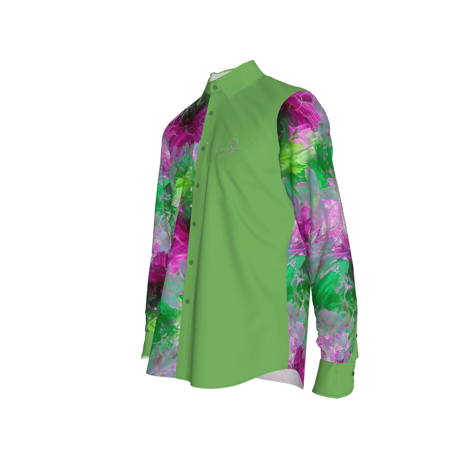 Mauricio-Print 3 Button-Up Shirt (French Placket/Unisex)