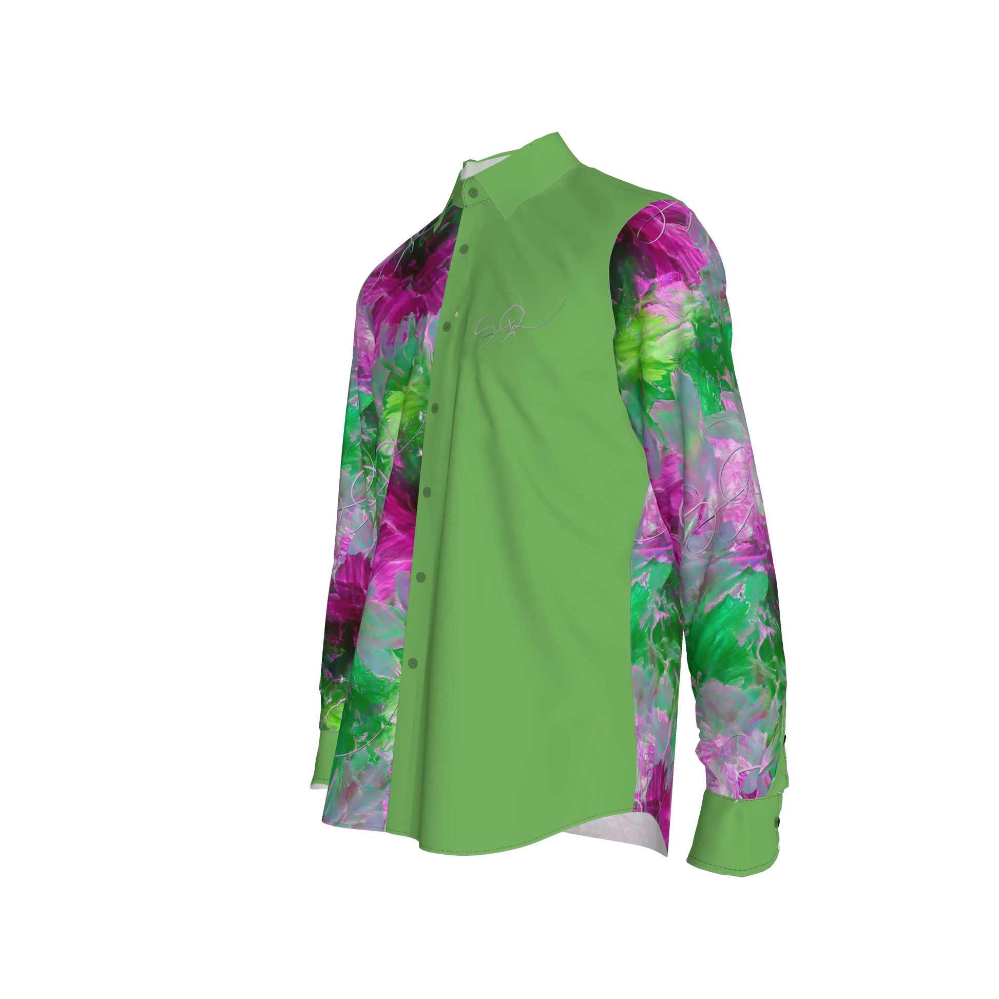 Mauricio-Print 3 Button-Up Shirt (French Placket/Unisex)