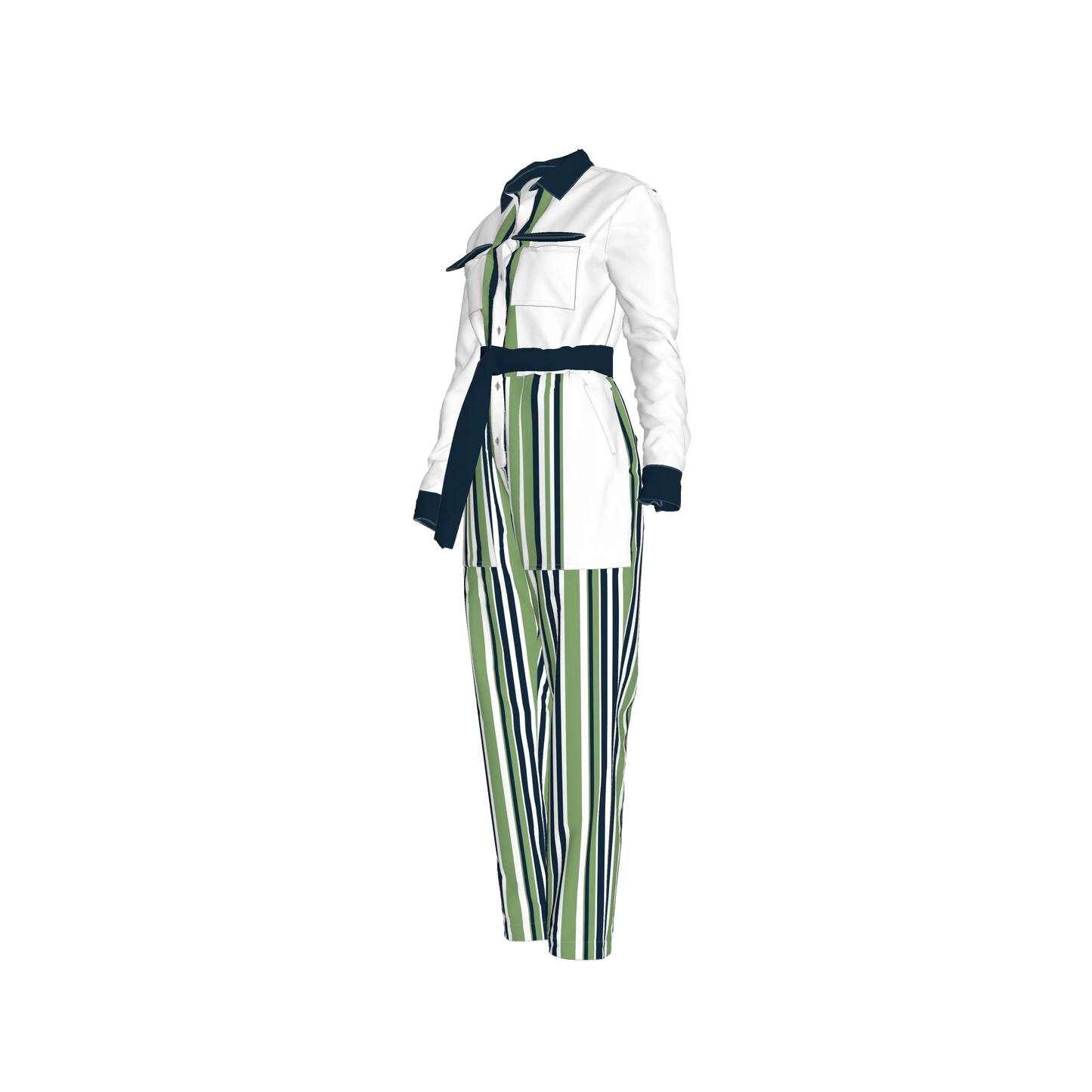 Button Front Jumpsuit