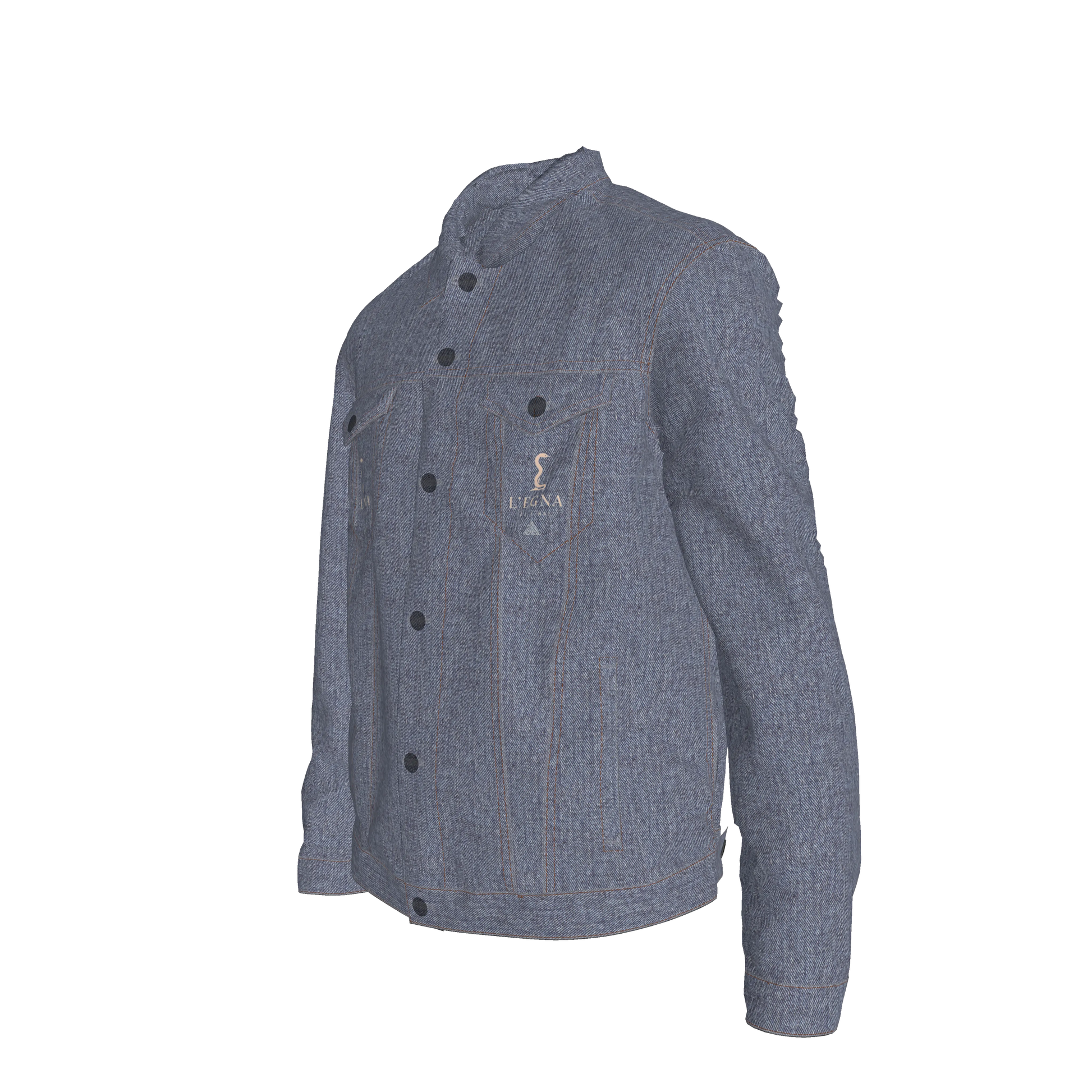 L'EGNA RISING 'DK BLUE ACID' Jean Jacket