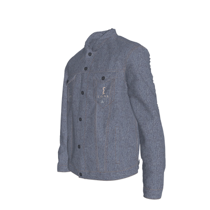 L'EGNA RISING 'DK BLUE ACID' Jean Jacket