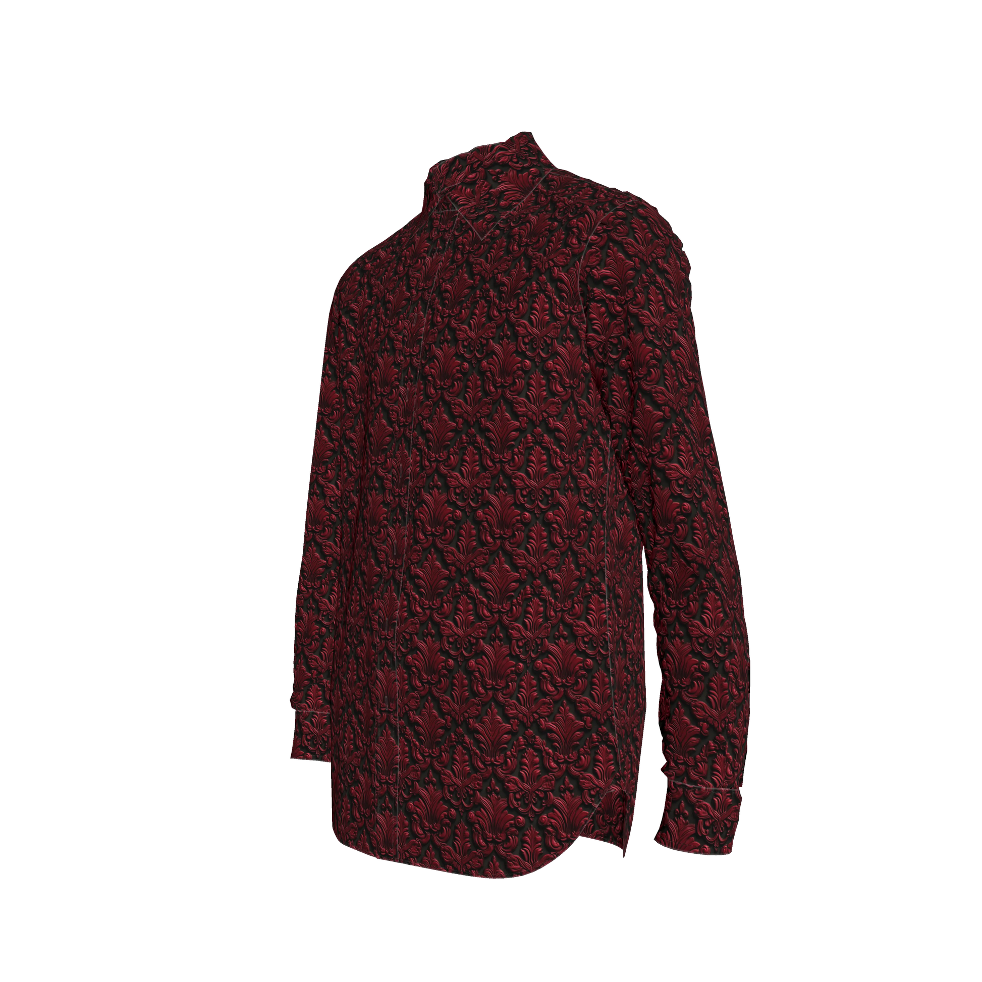Blood Red Filagree Dress Shirt