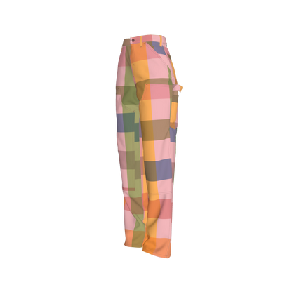 Mua Women's Signature Gingham Carpenter Pant