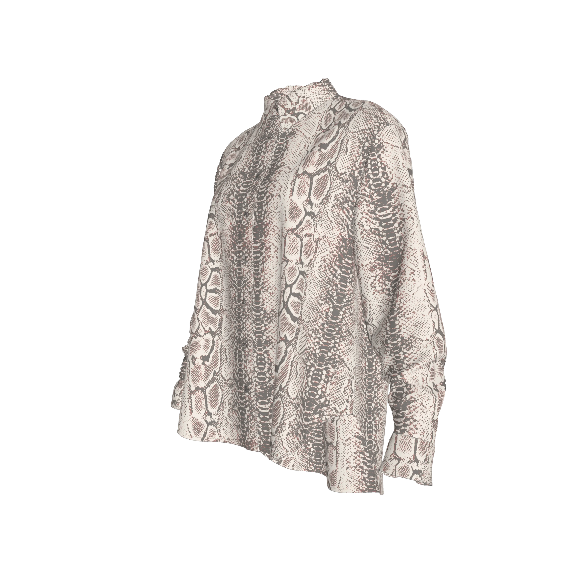 L'EGNA RISING SERPENT GRACE Oversized Button-Up